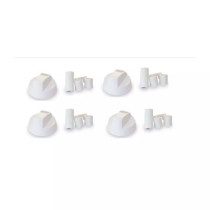 Universal - Top-Spares - Kit 4 mandos blancos para cocina de gas - 16UN0511