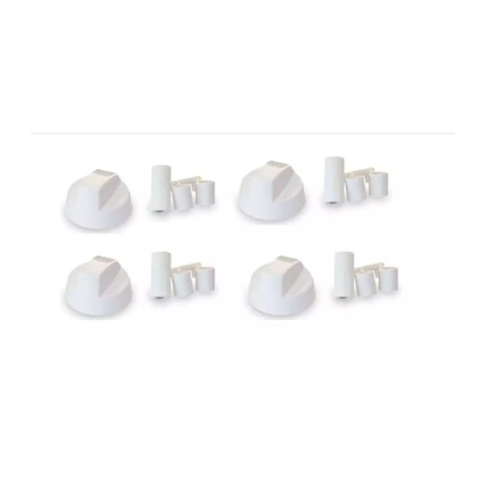 Universal - Top-Spares - Kit 4 mandos blancos para cocina de gas - 16UN0511
