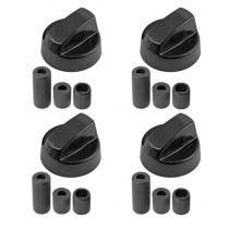 Universal - Top-Spares - Kit 4 mandos negros para cocina de gas - 16UN0512