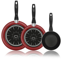 ALZA - Conjunto de 3 frigideiras de aço esmaltado para utensílios de cozinha - 1790618