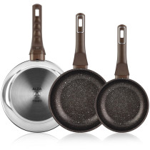 ALZA - Lote 3 sartenes 20 - 24 - 28 cm para menaje de cocina - 31350002