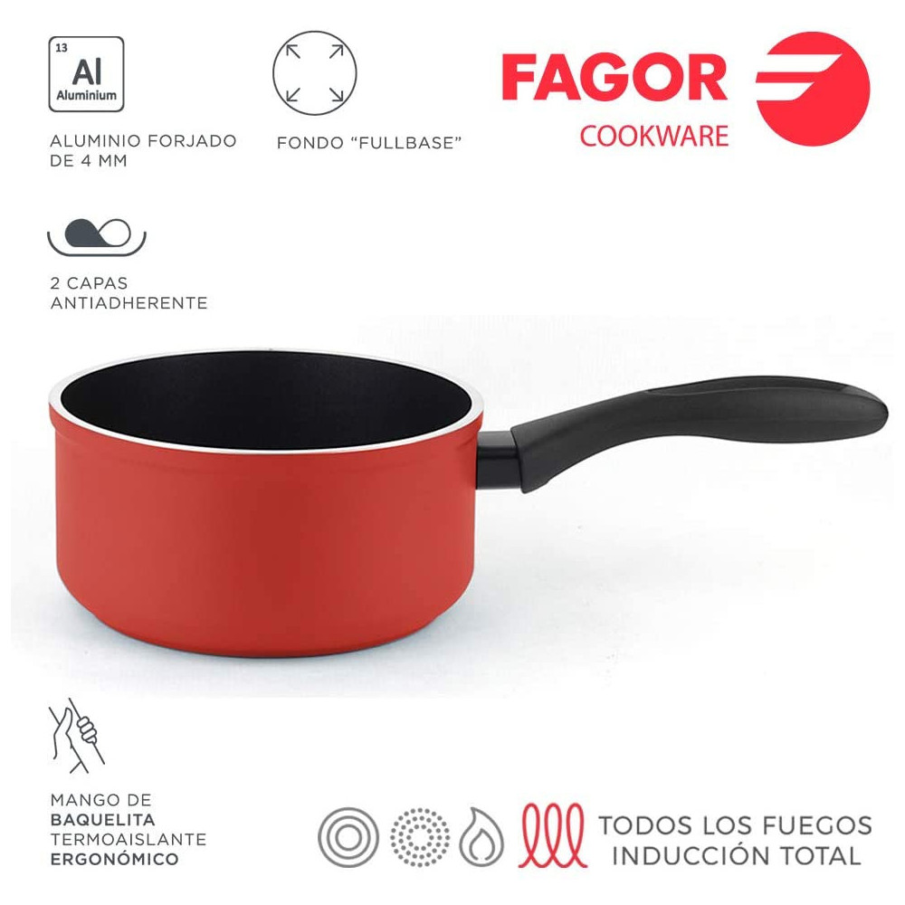 FAGOR - Cazo MAXIMA Roja Ø16 para Menaje de cocina - 81PXFGCMR16
