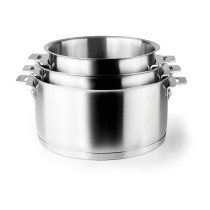 Lacor - Set 3 cazos y mango para equipos de cocina - 56610