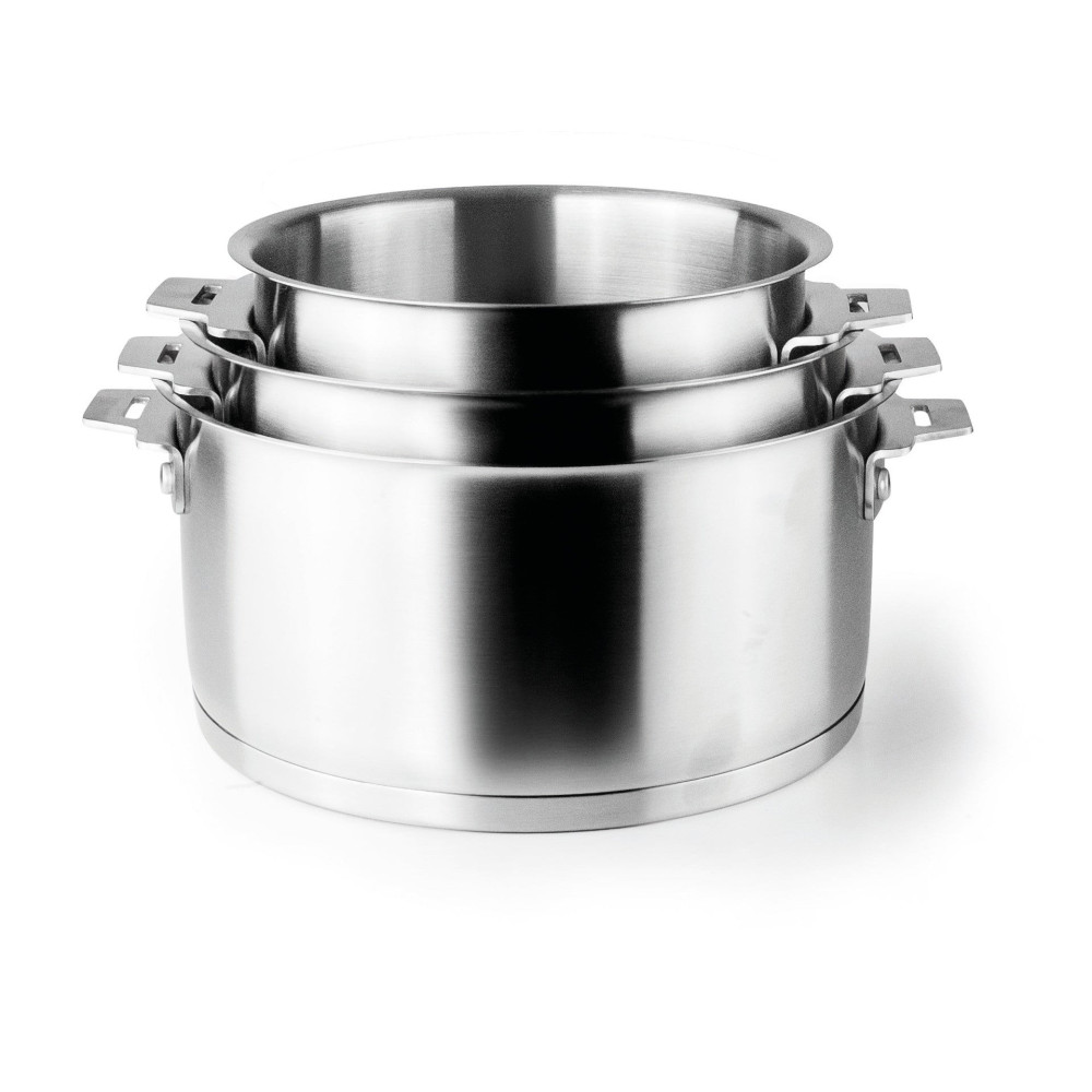 Lacor - Set 3 cazos y mango para equipos de cocina - 56610