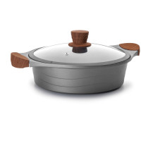 Lacor - Caçarola baixa com tampa de vidro para equipamentos de cozinha - 27327