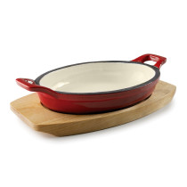 Lacor Mini cacerola oval Magma red para equipos de cocina - 25852