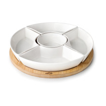 Lacor - Travessa 5 compartimentos bambu para equipamentos de cozinha - 61243