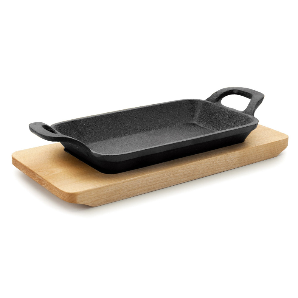 Lacor - Mini plancha grill lisa rectangular para equipos de cocina - 25874