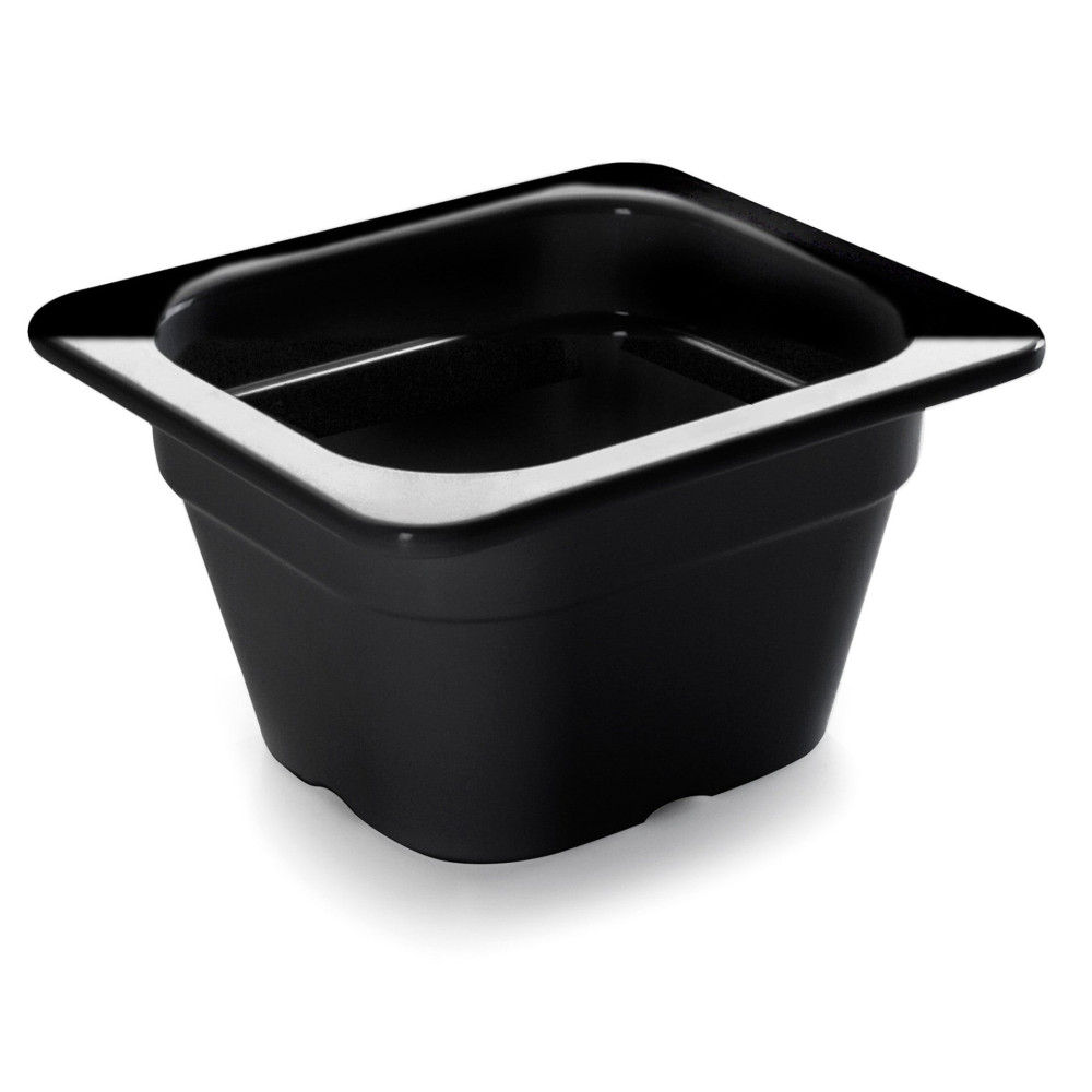 Lacor - Cubeta 1/6 Melamina Black para equipos de cocina - 66665J