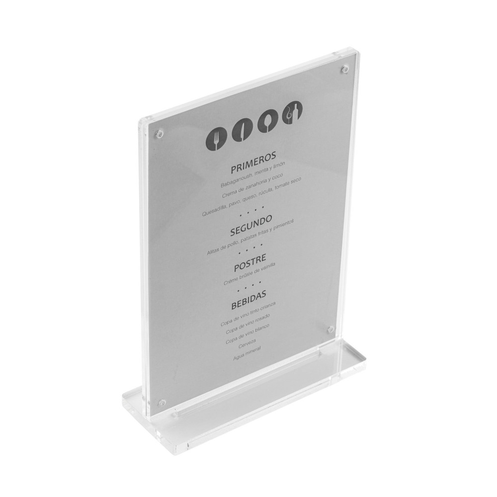 Lacor - Portamenú acrílico para equipos de cocina - 39405
