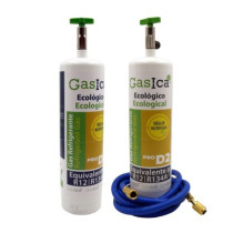 Gasica - Pack gas refrigerante R12 R134a y manguera carga 1/4x1/4 para refrigeración - 470001174PROP2H