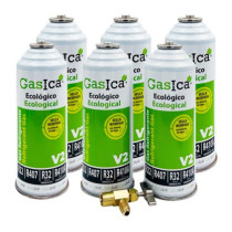 Gasica - Pack 6 botellas gas refrigerante para refrigeración - 470001175P6R