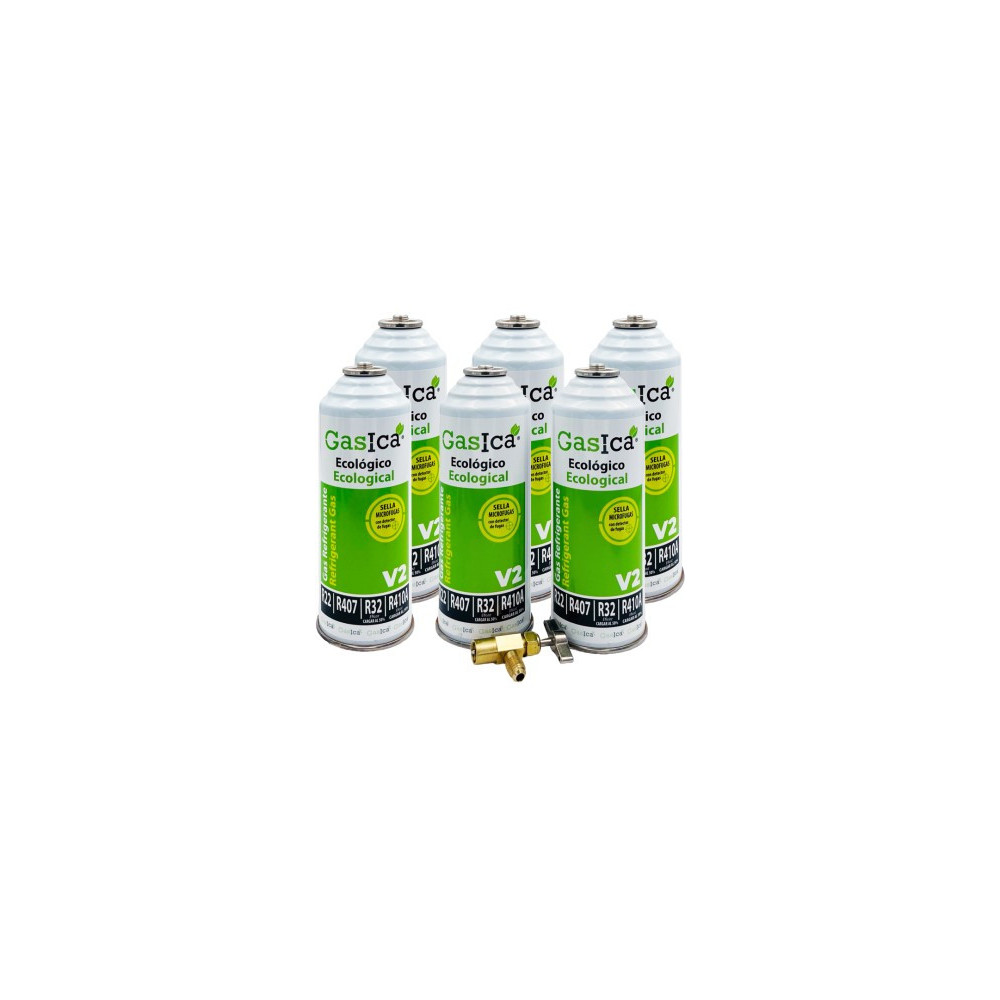Gasica - Pack 6 botellas gas refrigerante para refrigeración - 470001175P6R