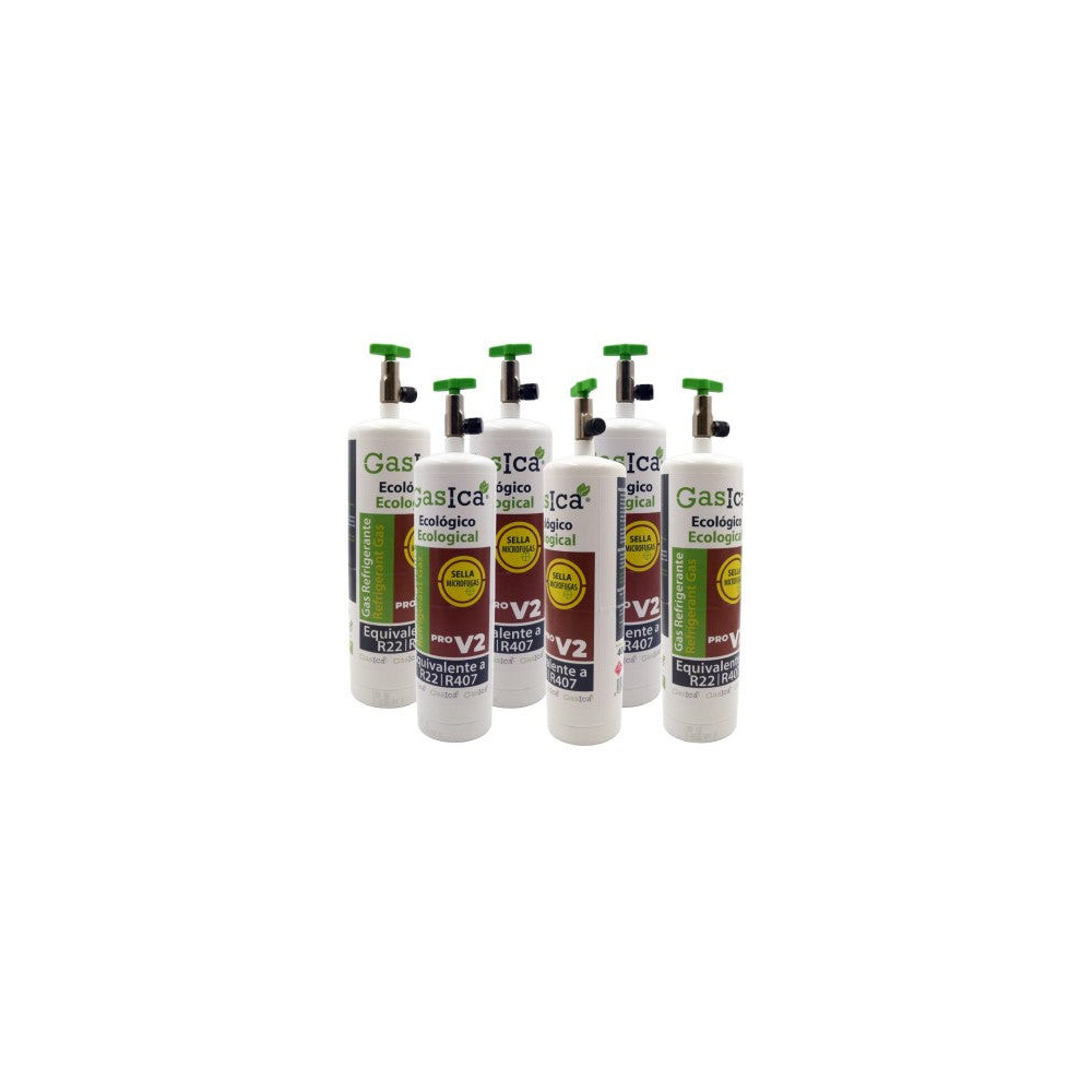 Gasica - Pack 6 botellas gas refrigerante para refrigeración - 470001175PROP6