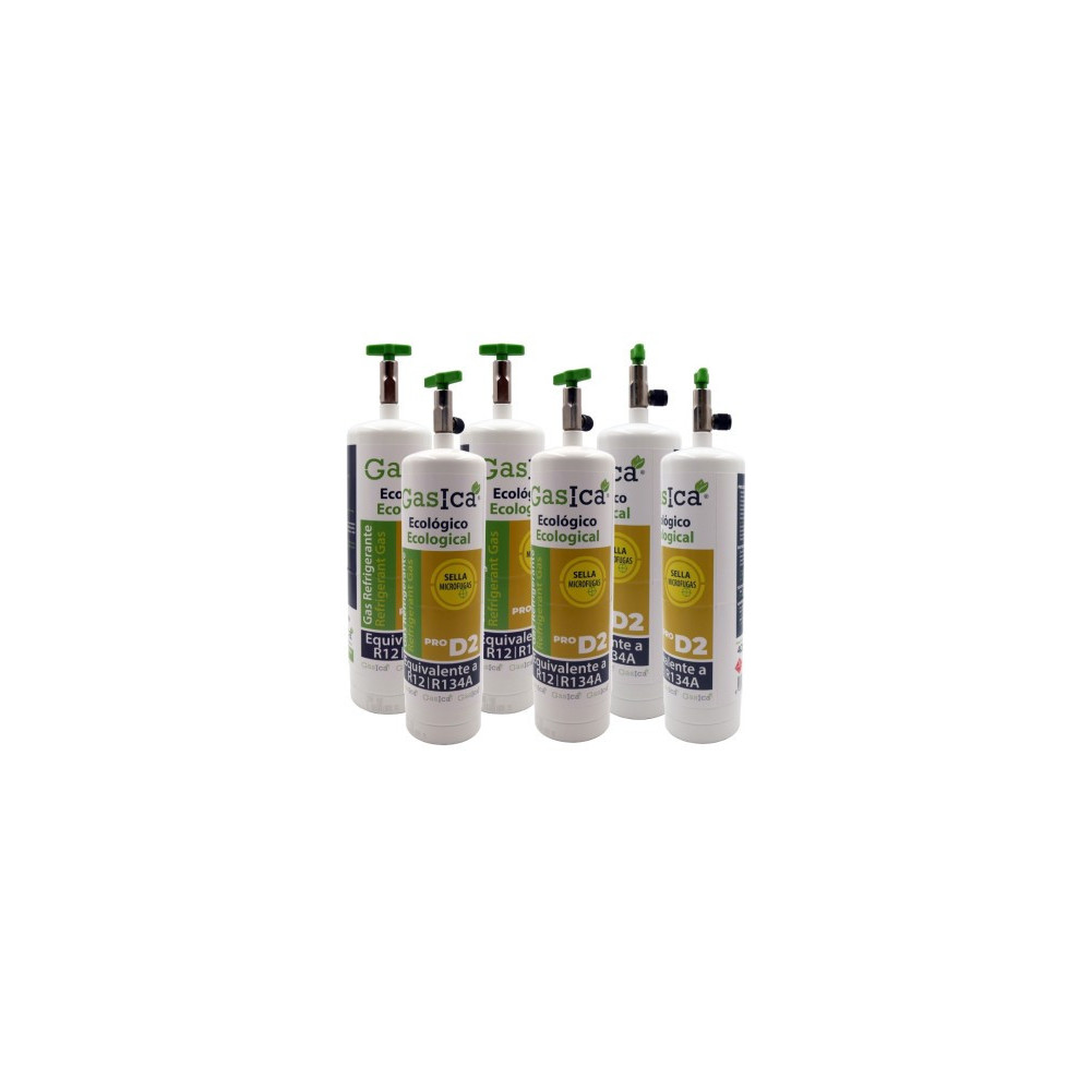 Gasica - Pack 6 botellas gas refrigerante para refrigeración - 470001174PROP6