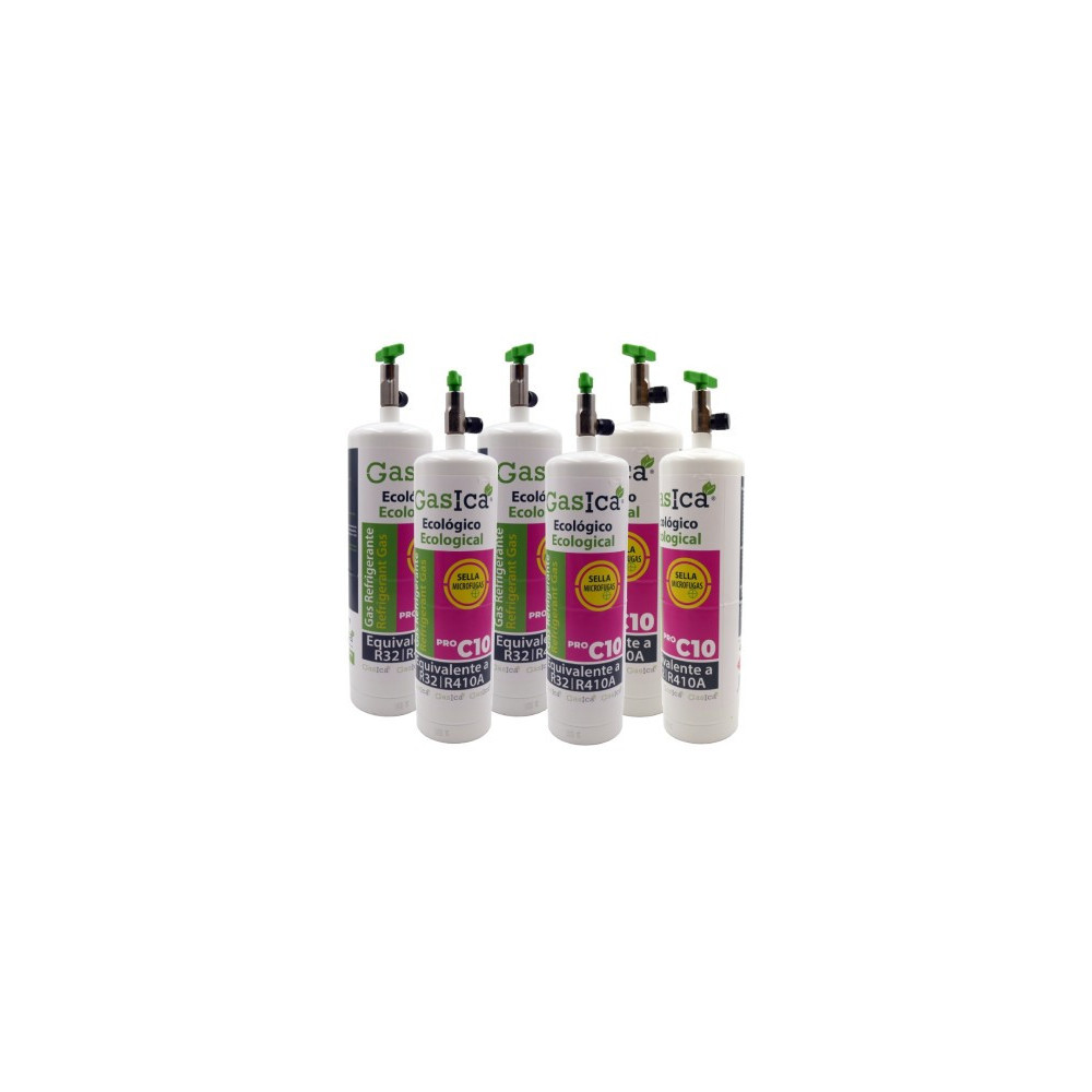 Gasica - Pack 6 botellas gas refrigerante para refrigeración - 470001322PROP6