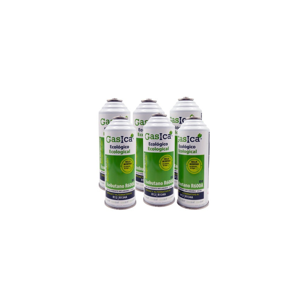 Gasica - Pack 6 botellas gas refrigerante para refrigeración - 470001174P6