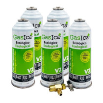 Gasica - Pack 5 garrafas de gás refrigerante para refrigeração - 470001175P5R