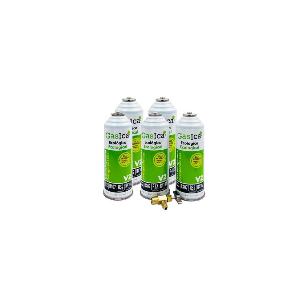 Gasica - Pack 5 garrafas de gás refrigerante para refrigeração - 470001175P5R