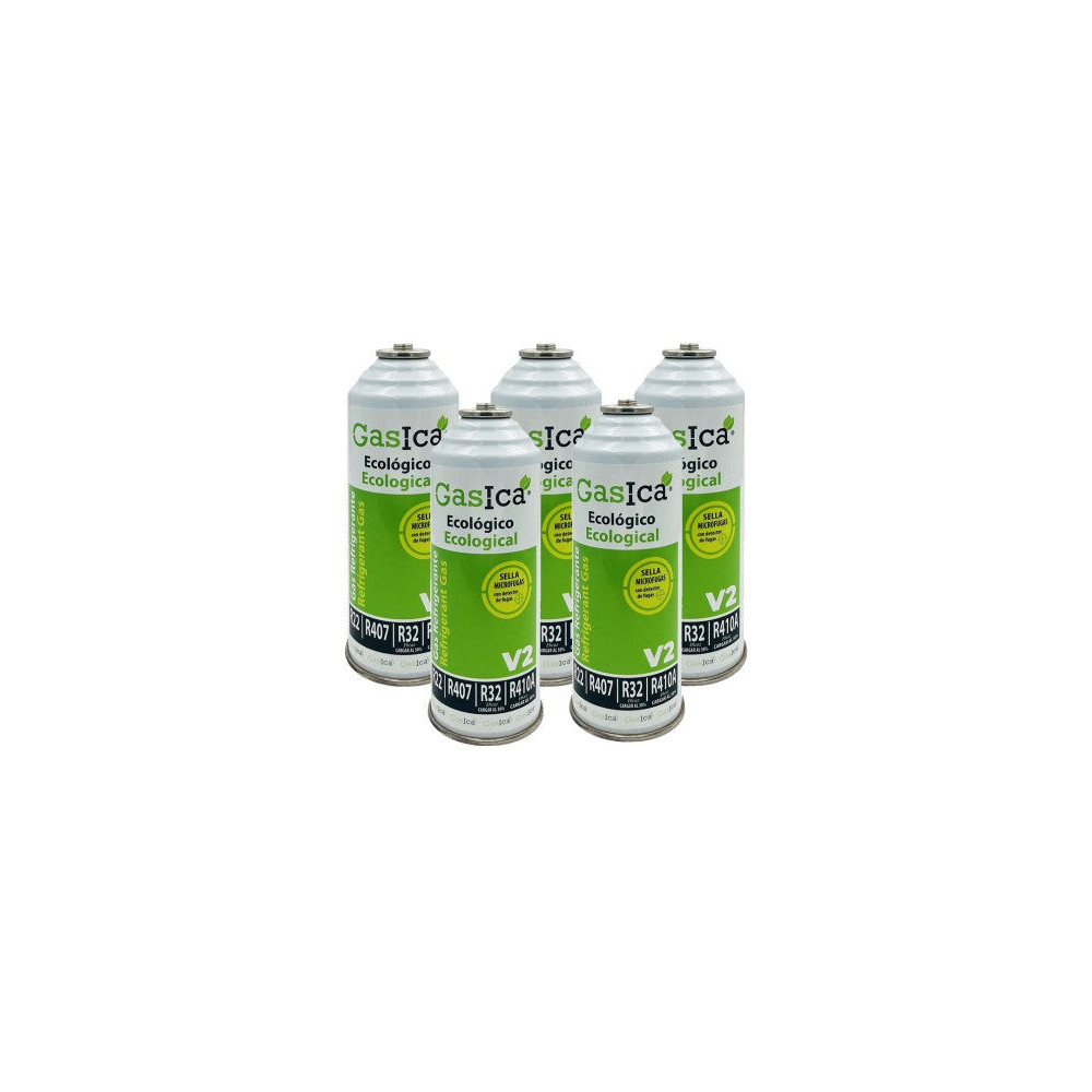 Gasica - Pack 5 botellas gas refrigerante para refrigeración - 470001175P5