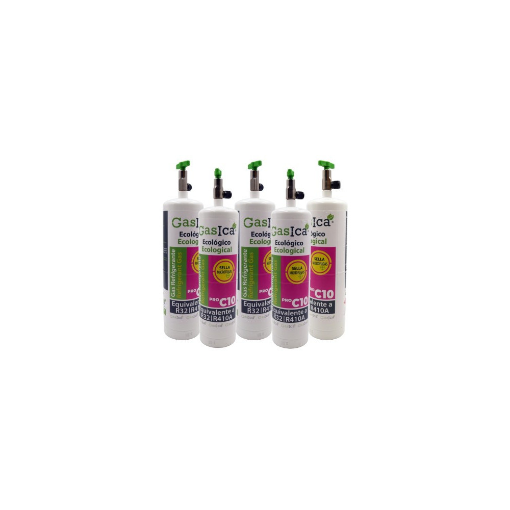 Gasica - Pack 5 botellas gas refrigerante para refrigeración - 470001322PROP5