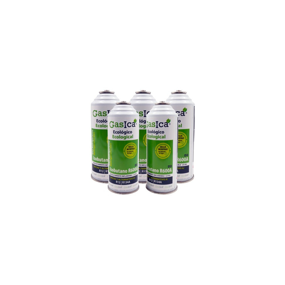Gasica - Pack 5 botellas gas refrigerante para refrigeración - 470001174P5