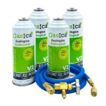 Gasica - Pack 4 botellas gas refrigerante R22 - R32 - R407 - R290 - R410A para refrigeración - 470001175P4HR