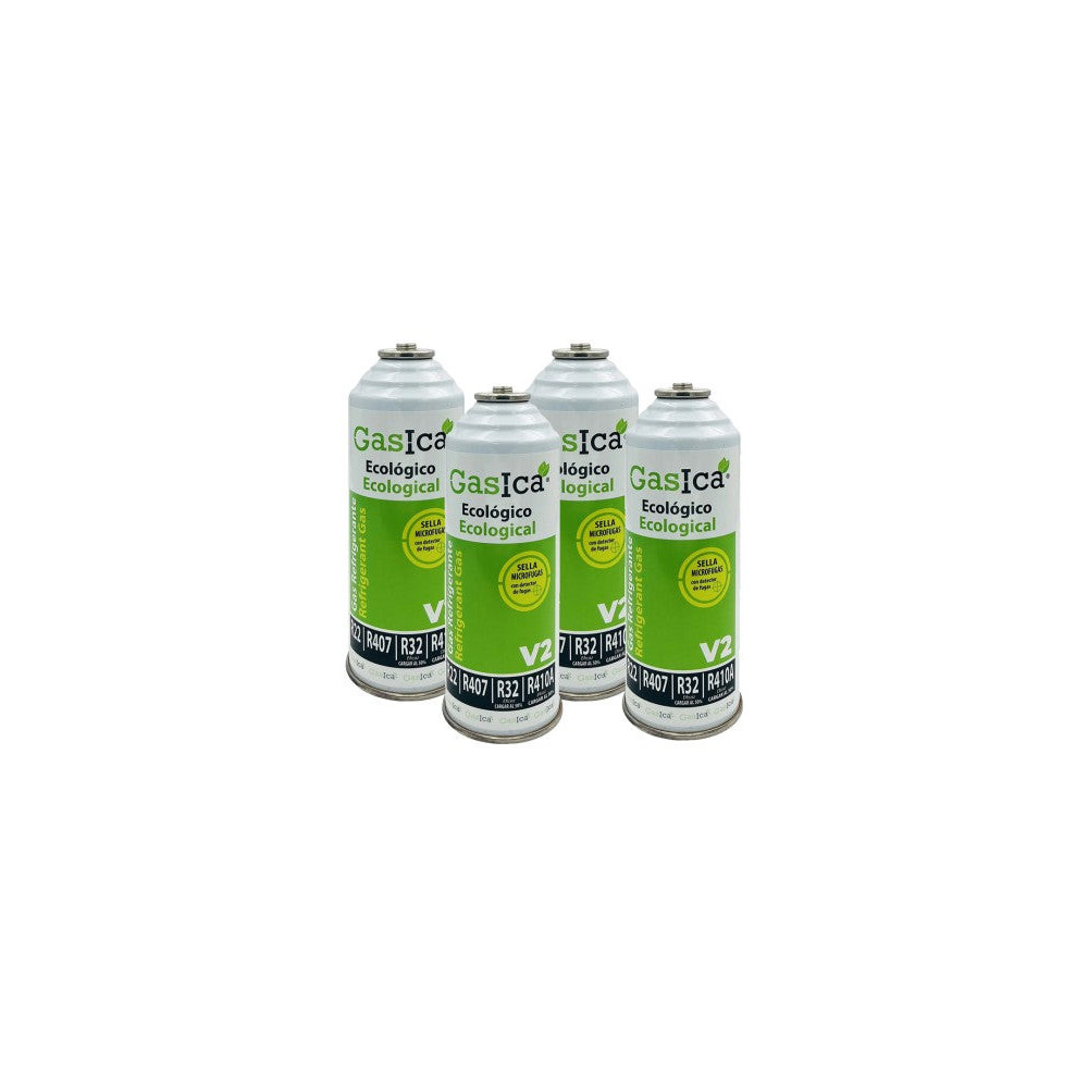 Gasica - Pack 4 botellas gas refrigerante para refrigeración - 470001175P4