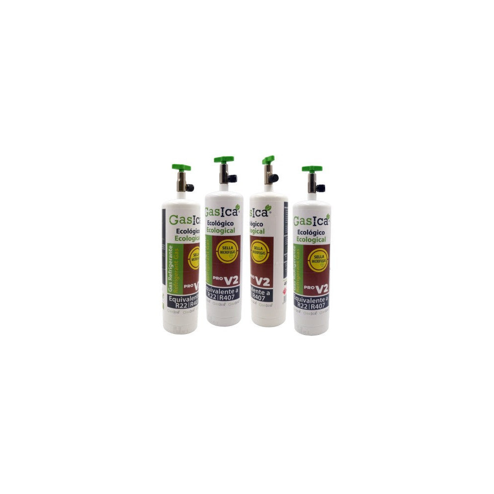Gasica - Pack 4 botellas gas refrigerante para refrigeración - 470001175PROP4