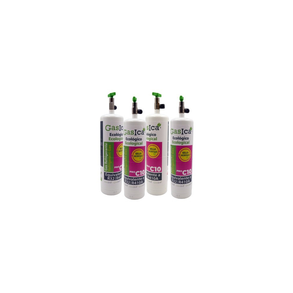 Gasica - Pack 4 botellas gas refrigerante para refrigeración - 470001322PROP4