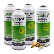 Gasica - Pack 4 botellas gas refrigerante para refrigeración - 470001174P4R