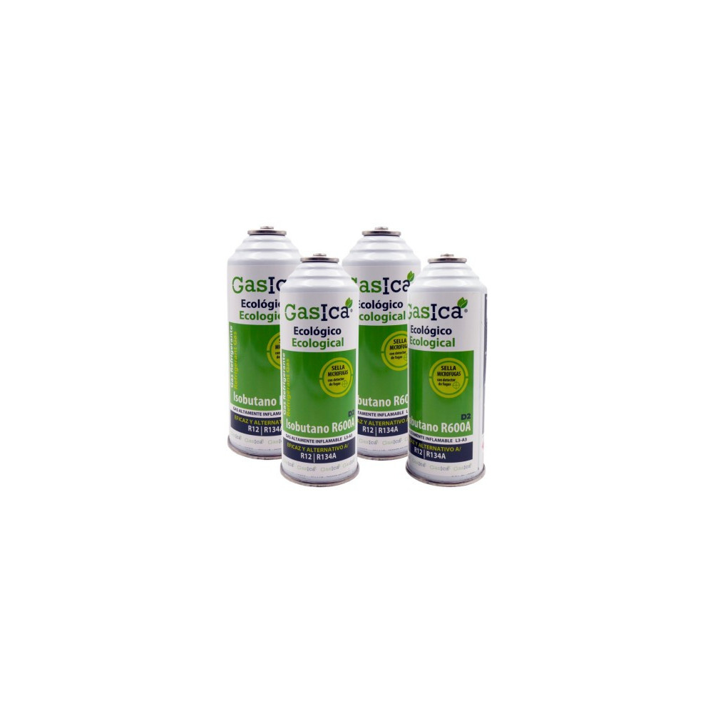 Gasica - Pack 4 botellas gas refrigerante para refrigeración - 470001174P4