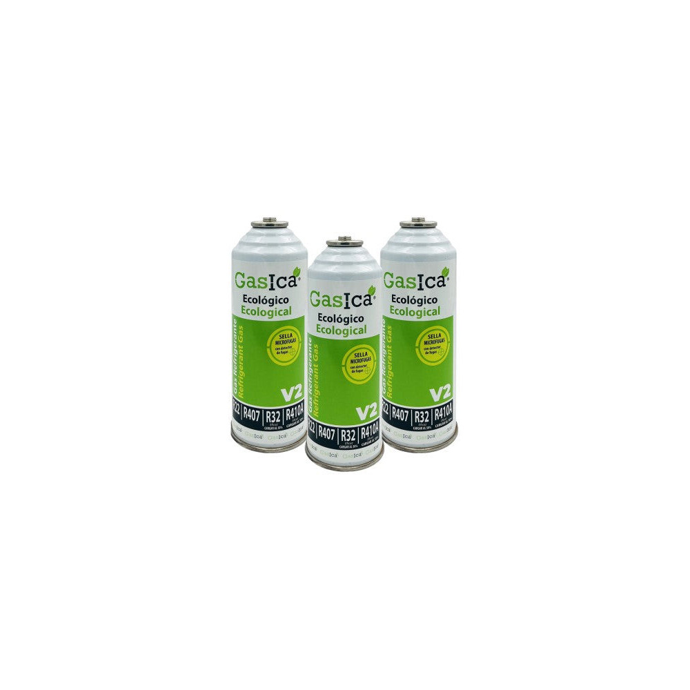 Gasica - Pack 3 botellas gas refrigerante para refrigeración - 470001175P3