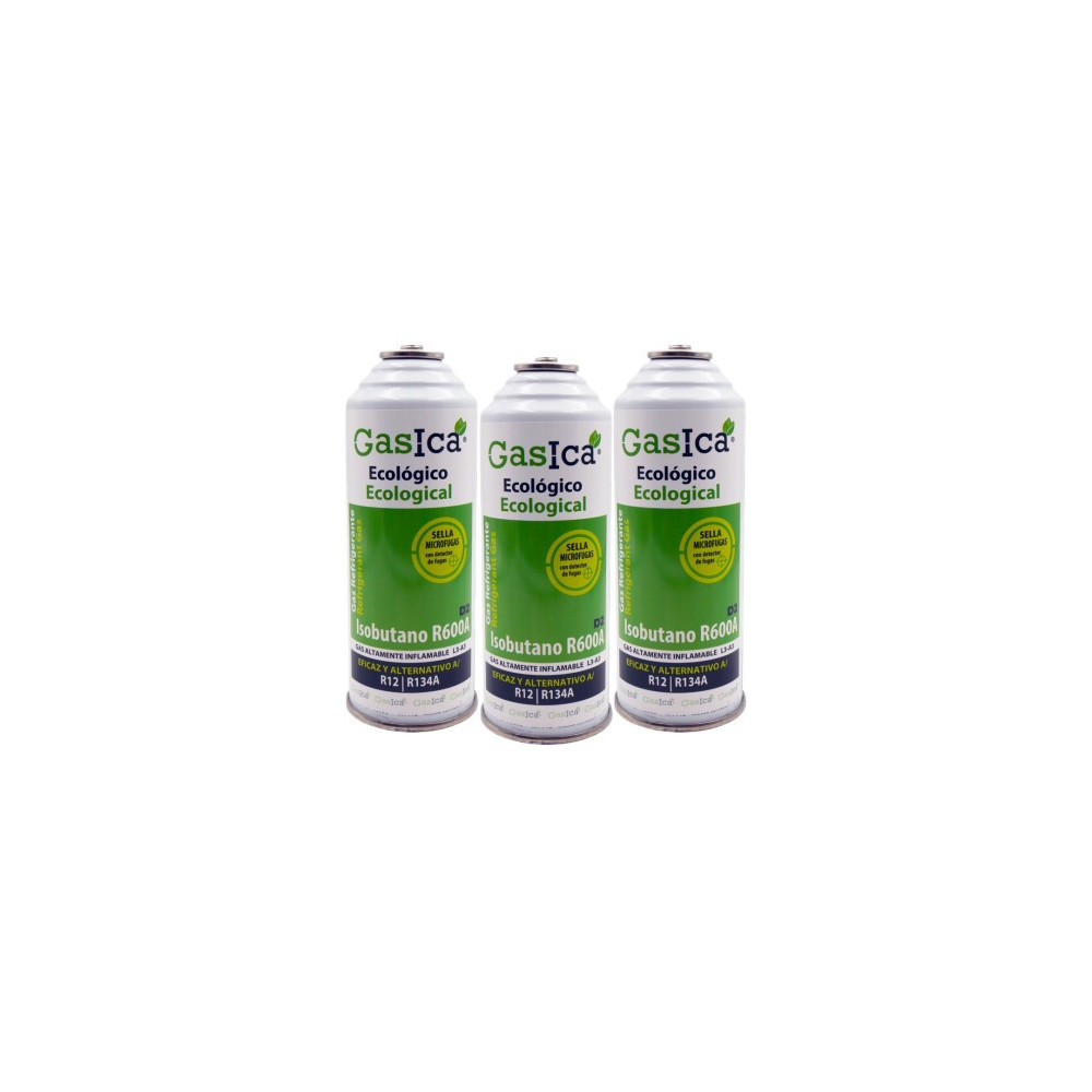 Gasica - Pack 3 botellas gas refrigerante para refrigeración - 470001174P3