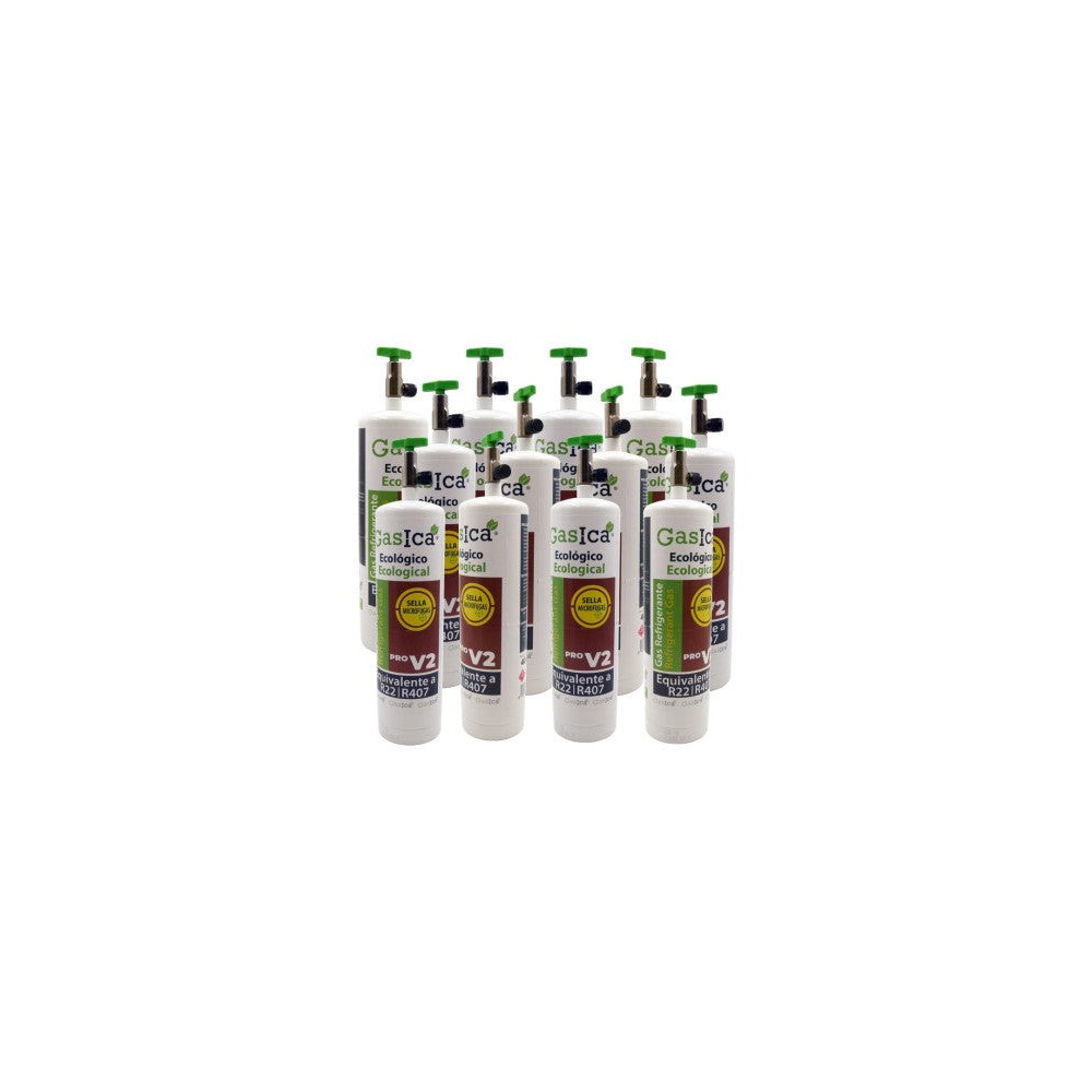 Gasica - Pack 12 botellas gas refrigerante para refrigeración - 470001175PROP12