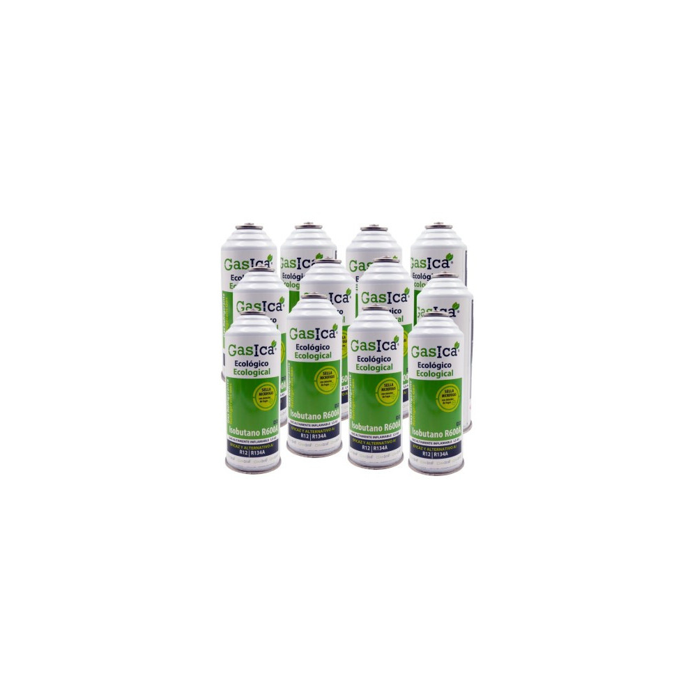 Gasica - Pack 12 botellas gas refrigerante para refrigeración - 470001174P12