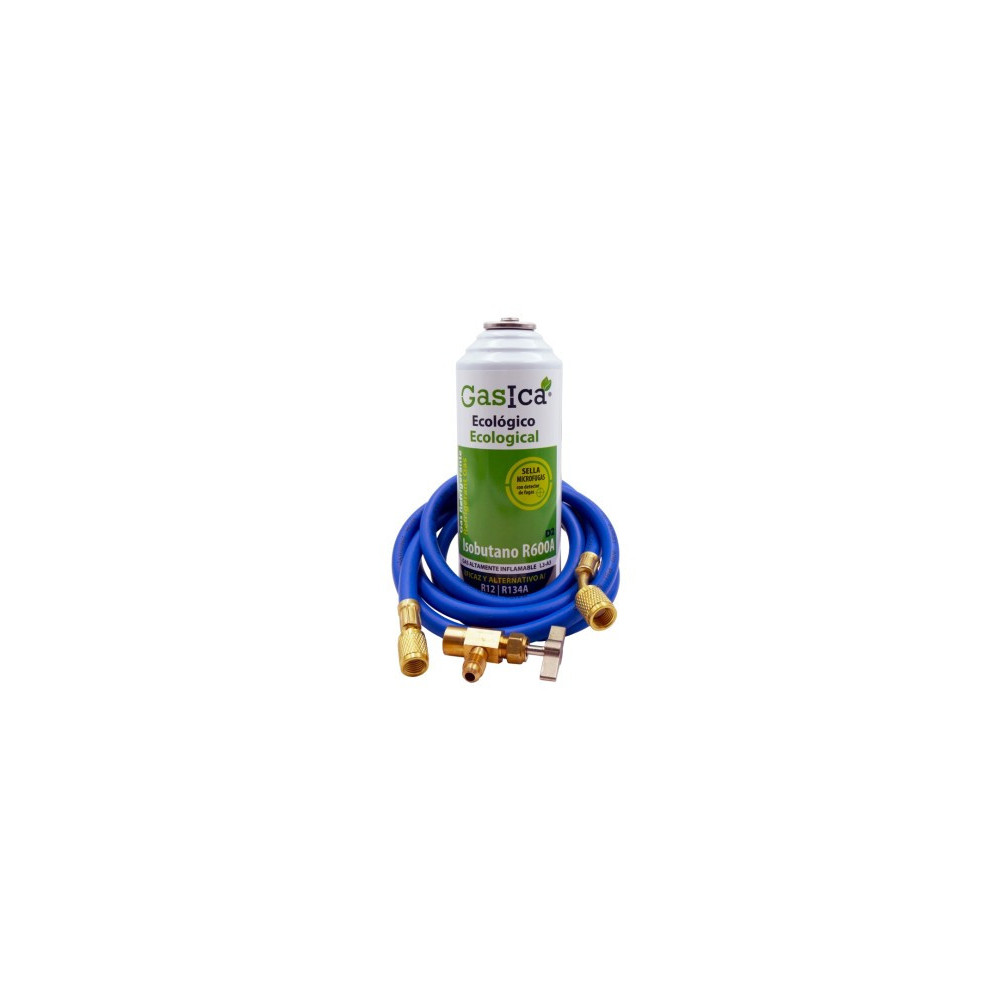 Gasica - Gas refrigerante R12 R134a con manguera carga y válvula para refrigeración - 470001174GR