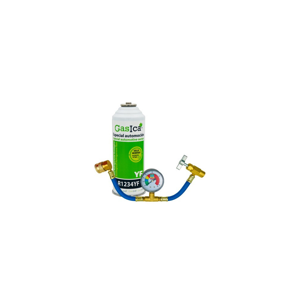 Gasica - Gas refrigerante ecológico R1234yf con manómetro para refrigeración - 470001324M