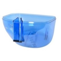 Recipiente azul para polvo...