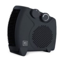 Emma Negro Calefactor Cuadrado 2000W