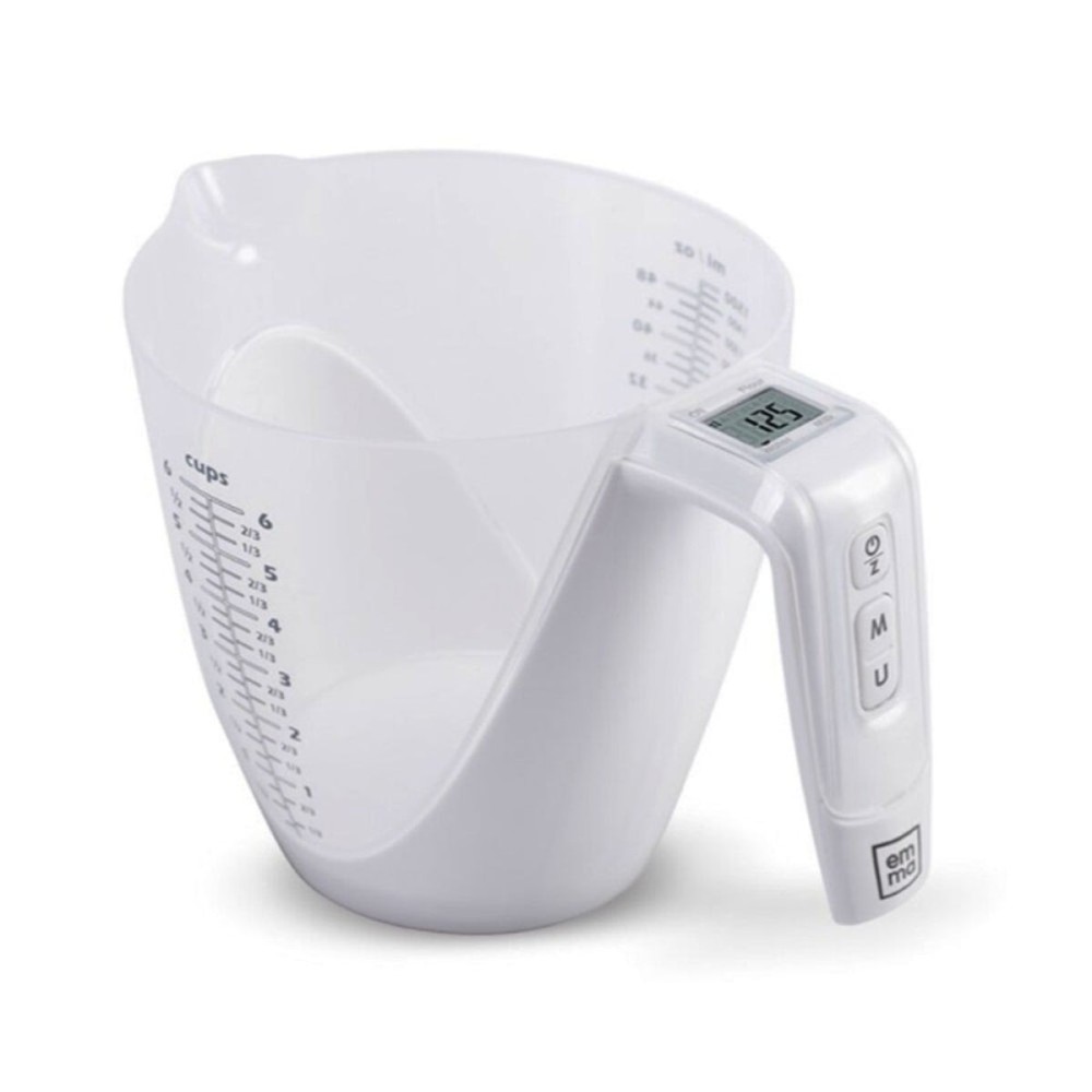 Vaso Emma Blanca Báscula Digital Cocina