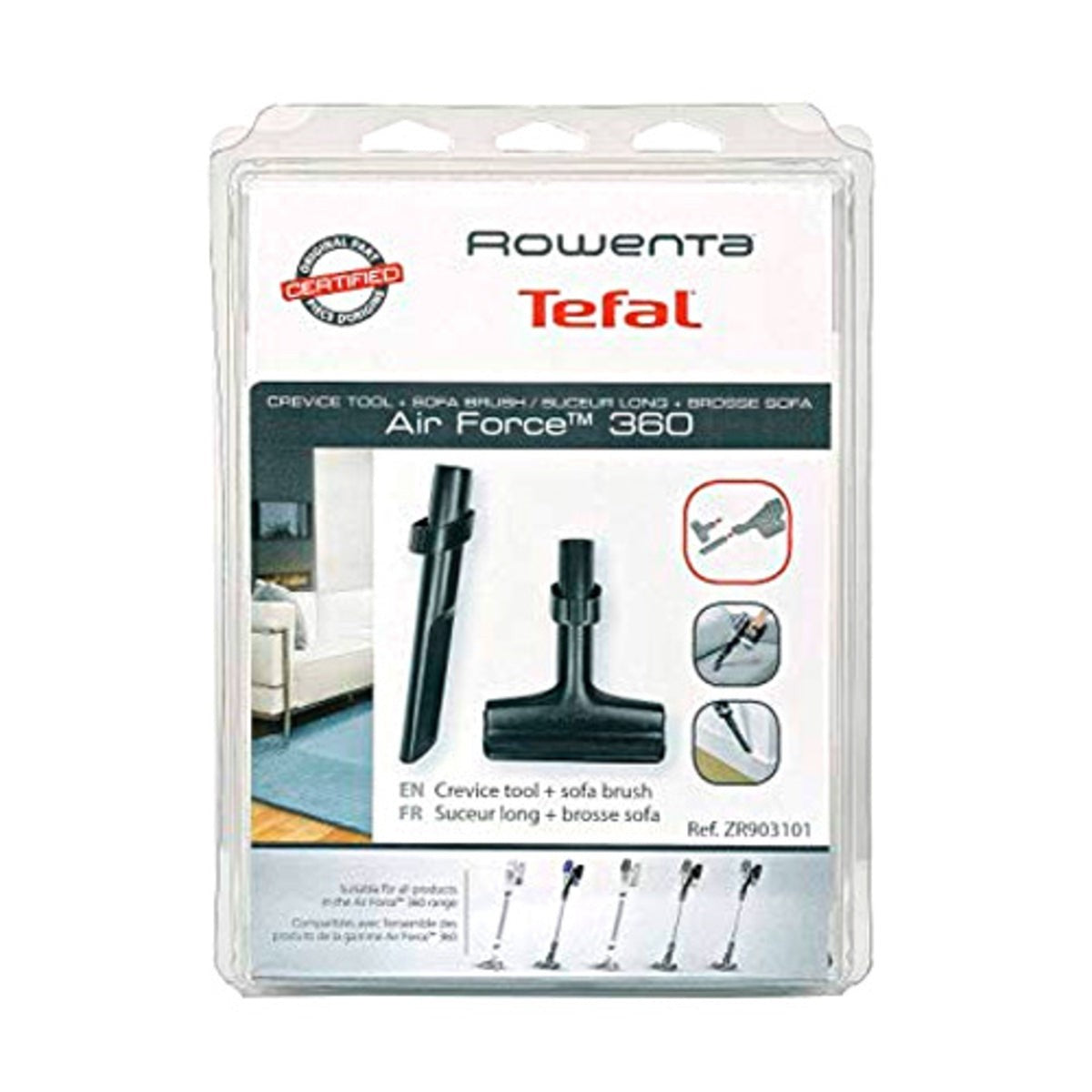 Recambio Rowenta All In One - Conjunto accesorios limpieza tapicerías - ZR903101