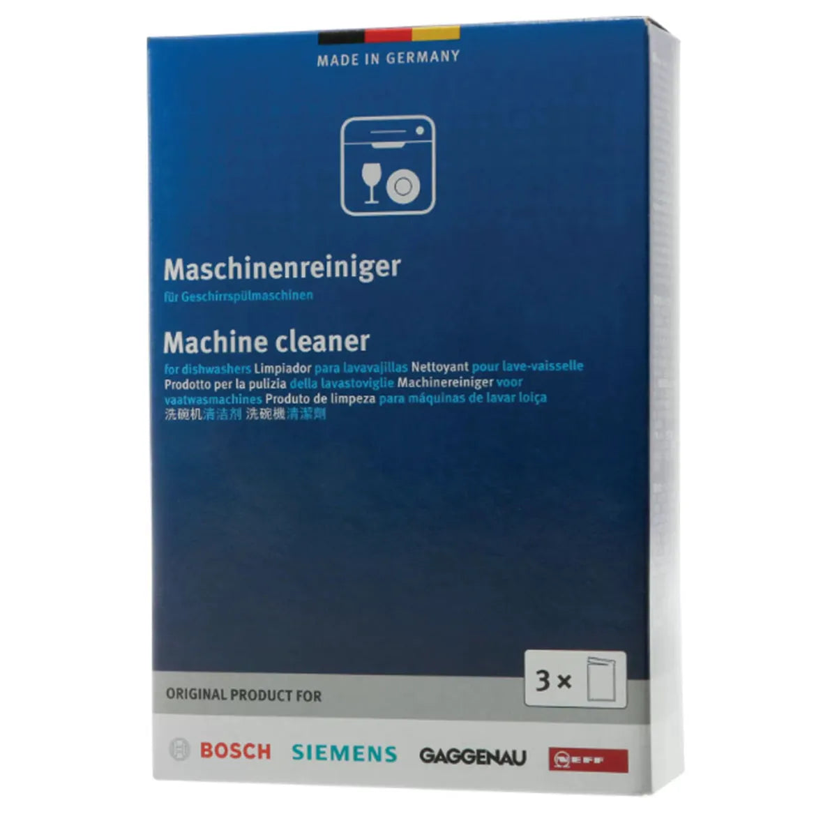 Producto de limpieza en polvo para lavavajillas Bosch 3 unidades 00312193