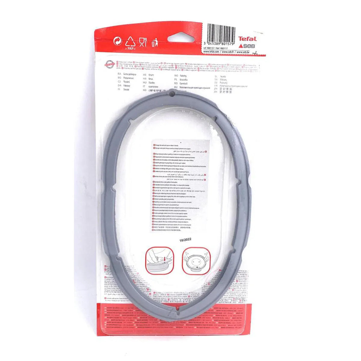 Junta de goma para olla Tefal Delicio 4,5L - 6L 980157