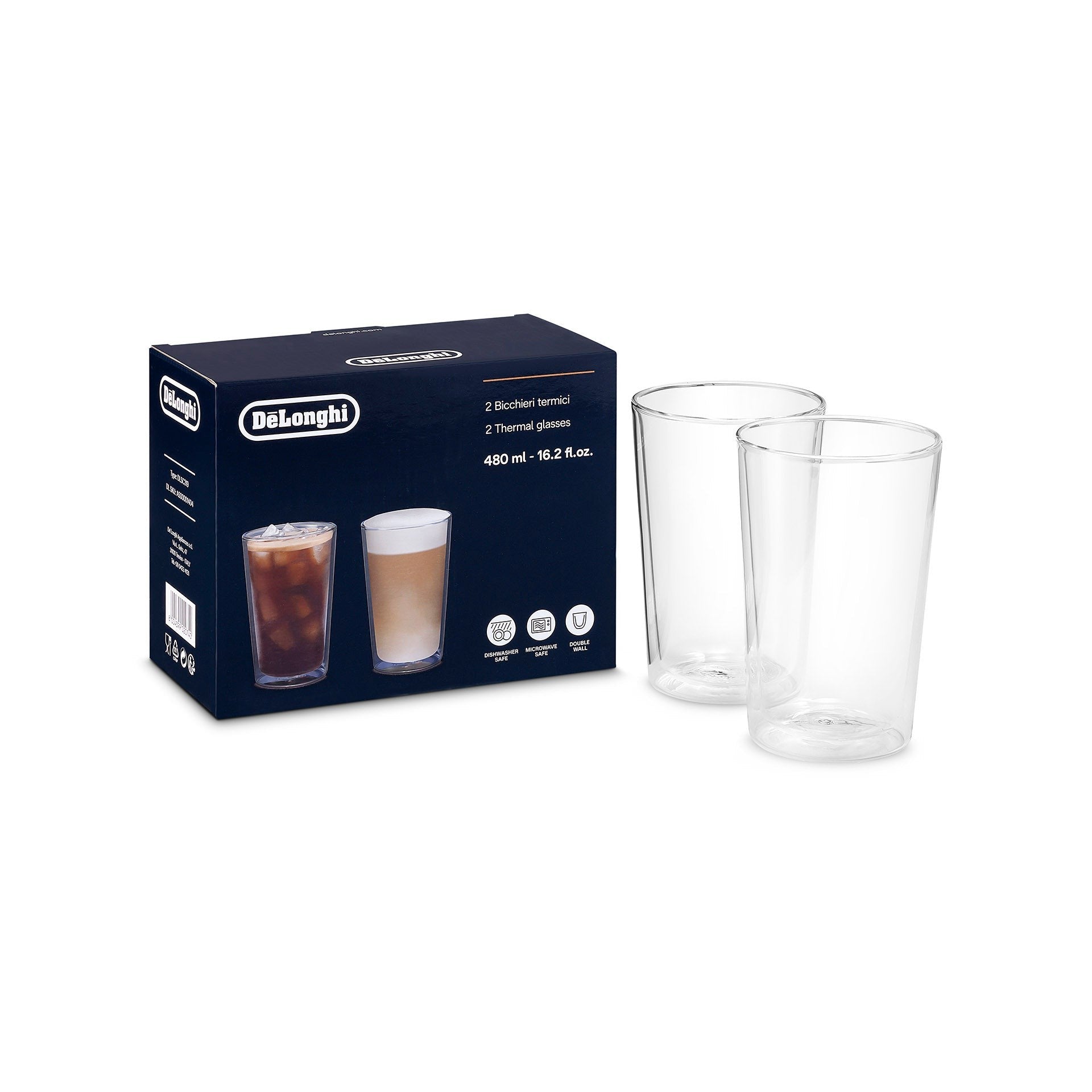Recambio Delonghi - Vasos térmicos de doble cristal para cafetera - AS00001404