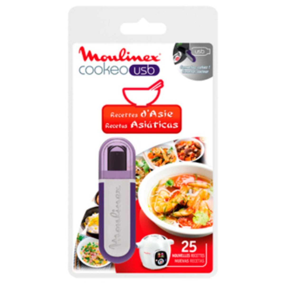 Recambio Moulinex Cookeo USB - Recetas Asiáticas USB - XA600311