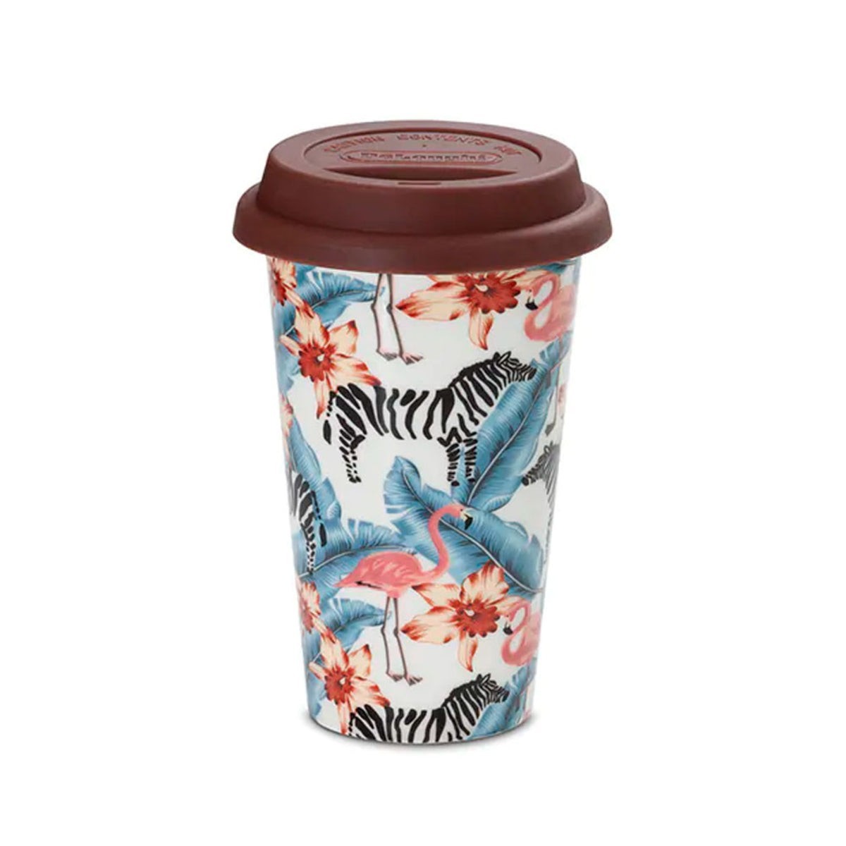 Recambio Delonghi - Taza térmica de cerámica The Animals con tapa de silicona - DLSC067