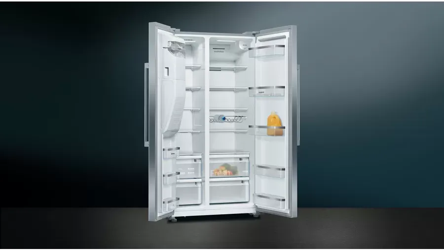 Frigorífico americano Siemens IQ500, Side By Side, Acero anti-huellas KA93DAIEP