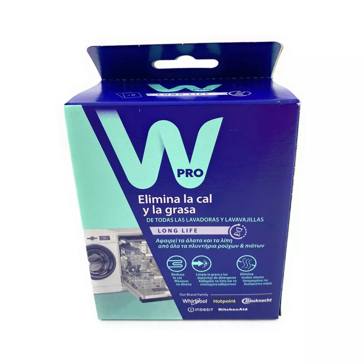 Recambio Whirlpool - Descalcificador limpiador para lavadora y lavavajillas - 484000008937