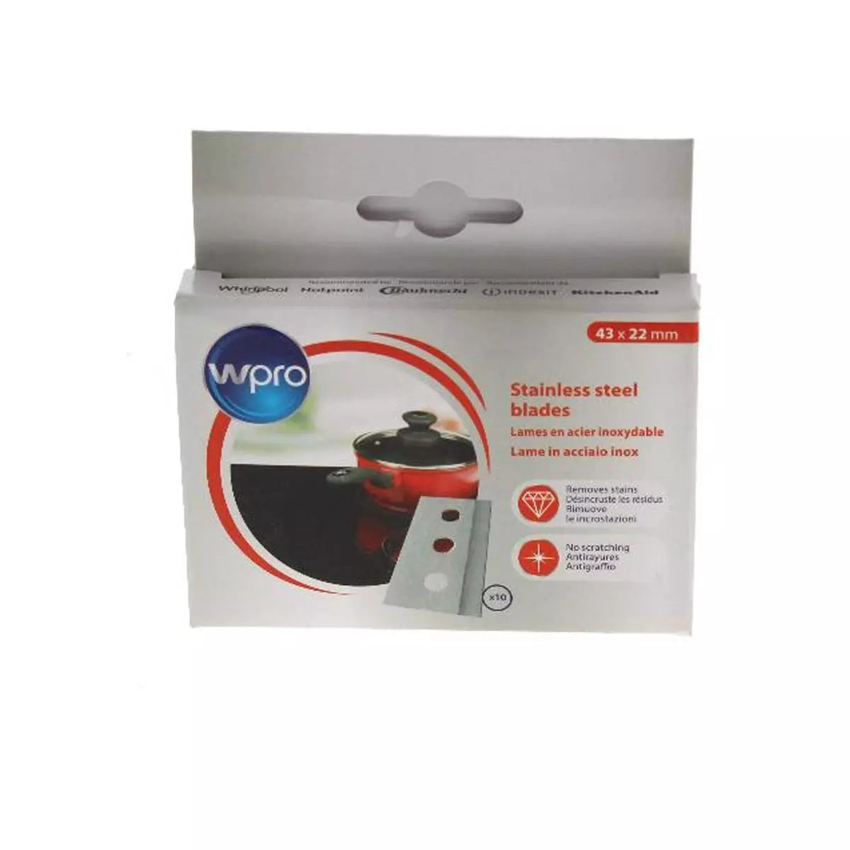 Recambio Whirlpool - Cuchillas para rasqueta para placas - 484000008557